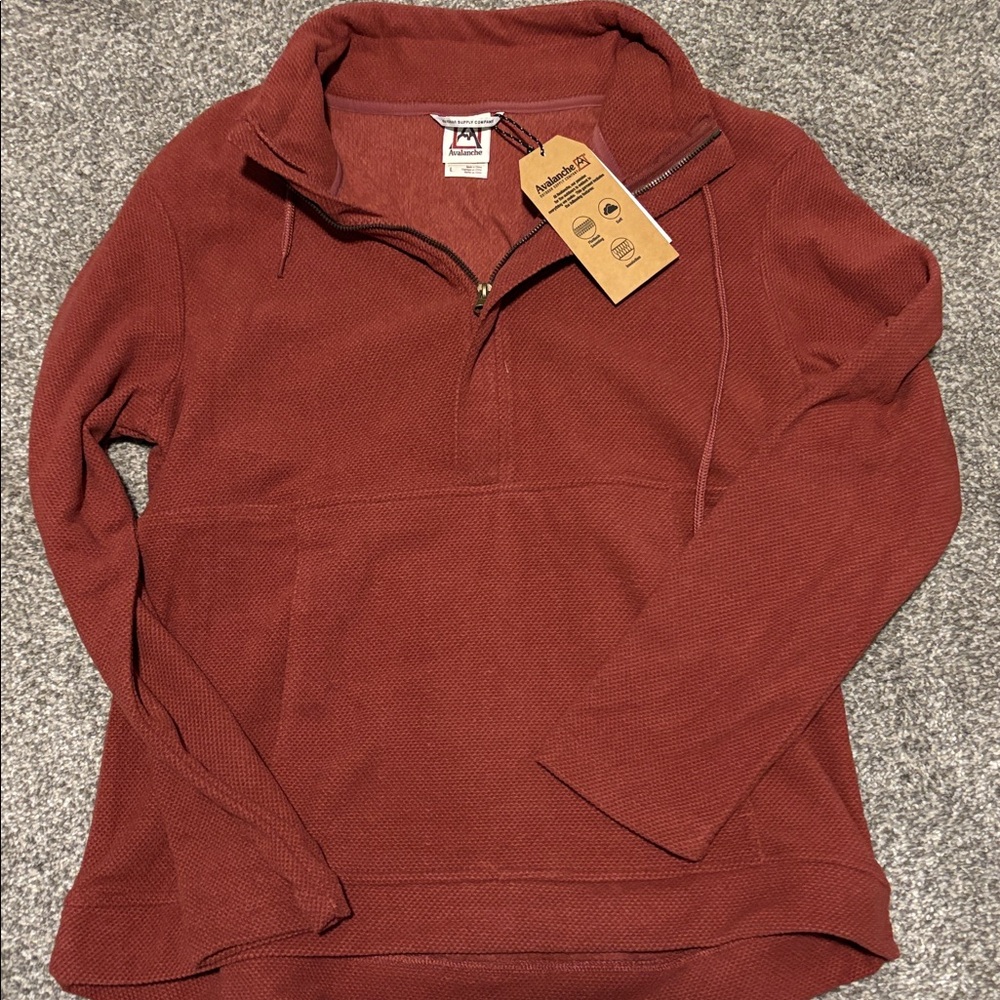 Avalanche Brick Red Quarter-Zip Pullover